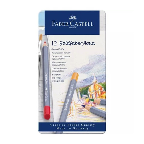 Lápices acuarelables x12 Goldfaber Aqua, Faber-Castell