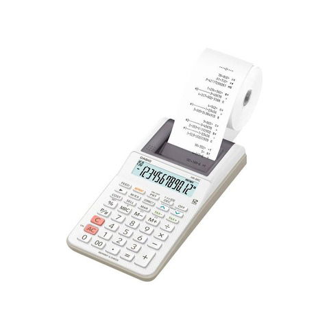 Calculadora Casio HR-8RC-WE con rollo