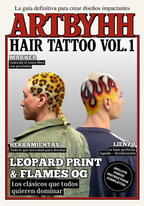 HAIR TATTOO VOL.1: LEOPARD PRINT & FLAMES OG (ESP)