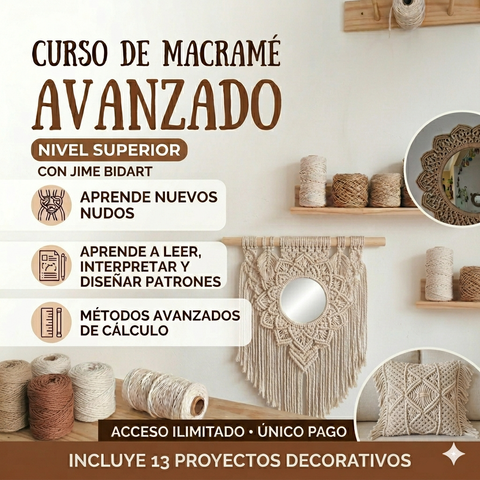 Curso Macramé: Nivel Avanzado