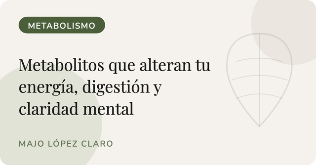 Metabolitos que alteran tu energía, digestión y claridad mental