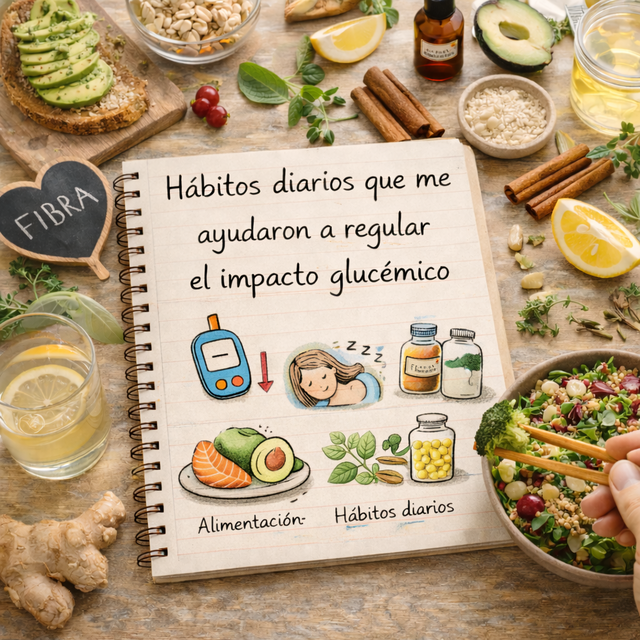 Hábitos diarios que me ayudaron a regular el impacto glucémico
