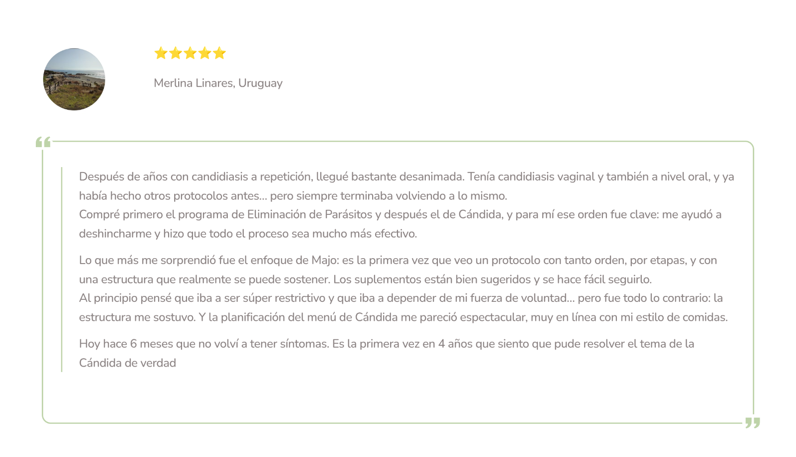 testimonio paciente candidisis