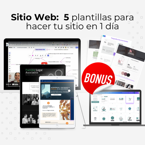 Sitio web: Plantillas de diseño + Bonus