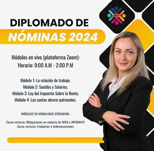 Diplomado en Nóminas 2024 (20 Julio 2024)