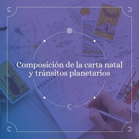 Composición de la carta natal y tránsitos planetarios.   