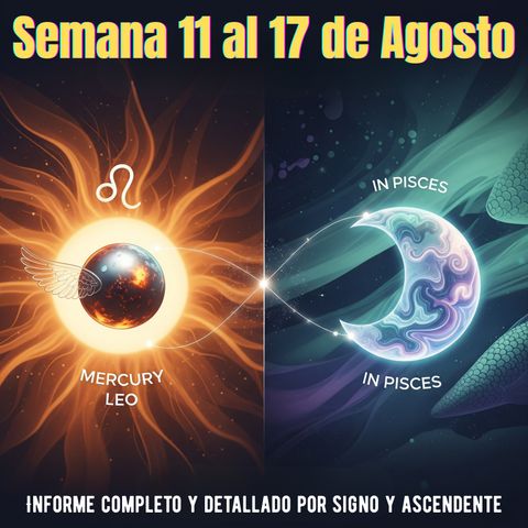 Semana del 11 al 17 de Agosto. Informe completo por Ascendente/Signo
