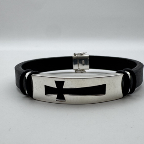Pulsera de Cuero Cruz