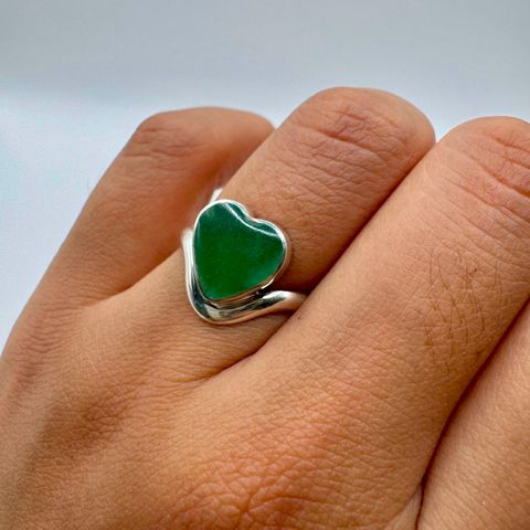 Anillo Corazón Esmeralda
