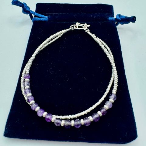 Pulsera Doble Lila Calma