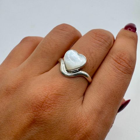 Anillo Corazón Perlado