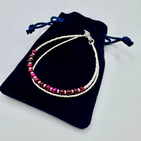 Pulsera Rubí Guinda