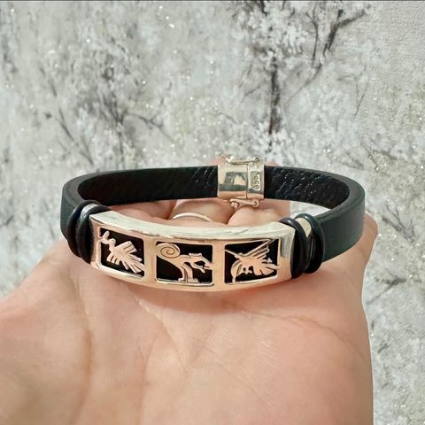 Pulsera de Cuero Líneas de Nazca