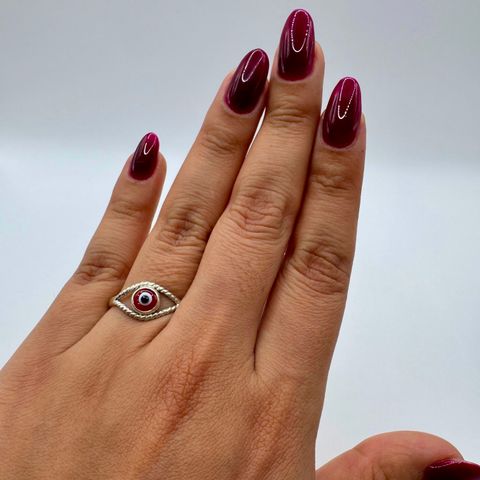 Anillo Ojo Turco Rojo