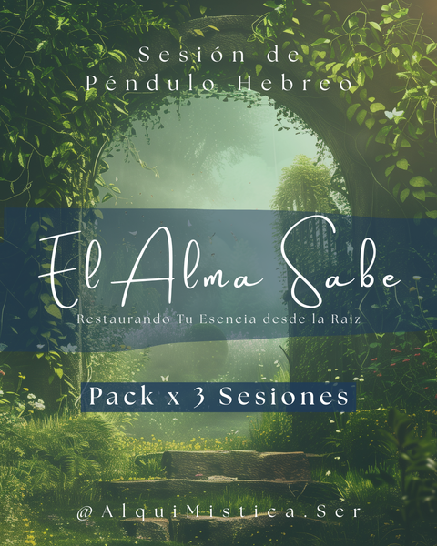 'El Alma Sabe' - Pack x 3 Sesiones - Sesión de Péndulo Hebreo a Distancia