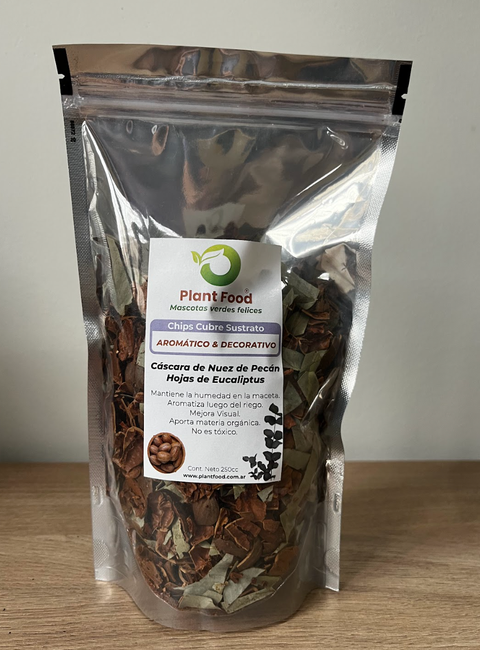 Chips Cubre Sustrato Aromático y Decorativo – Pecán & Eucalipto