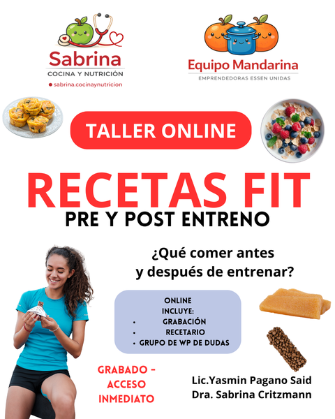 Recetas FIT pre y post entreno