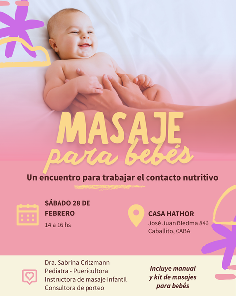 Taller de masaje para bebés - Presencial