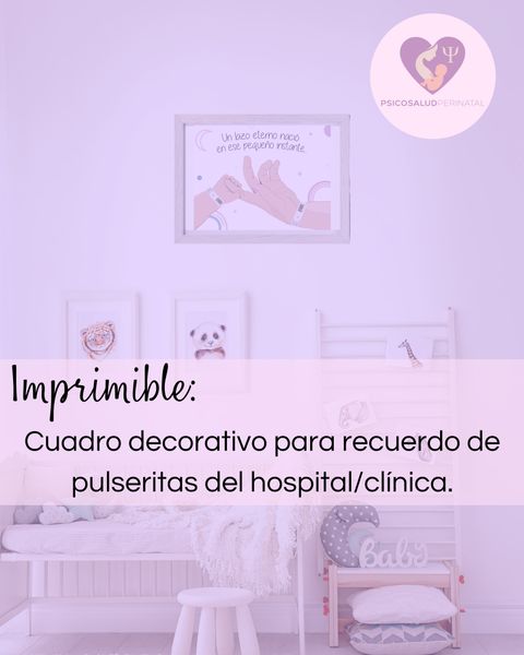 🌙 Un lazo que nace – Lámina Deco Para Recuerdo del Brazalete del Hospital