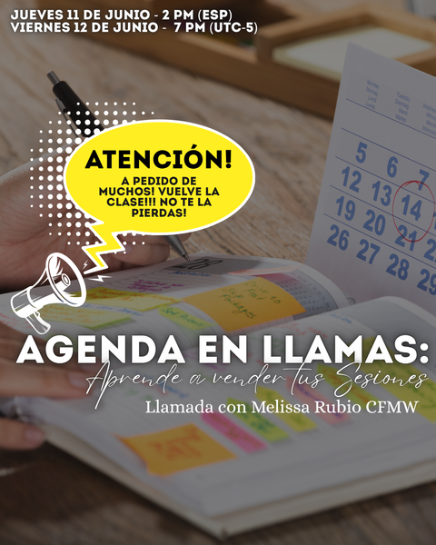 AGENDA EN LLAMAS: Aprende a vender tus Sesiones