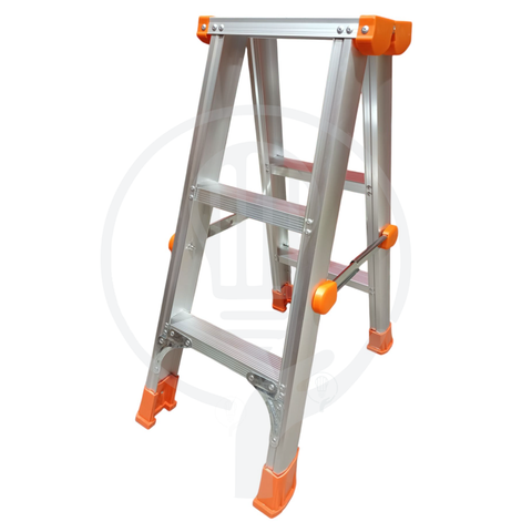  escalera plegable, aluminio, de 3 peldaños