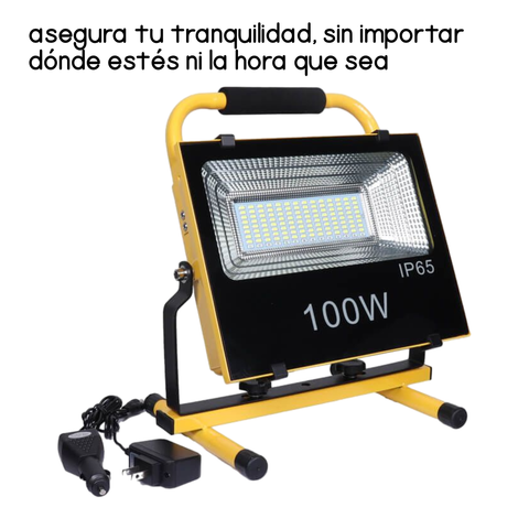 Foco LED de emergencia 100W recargable
