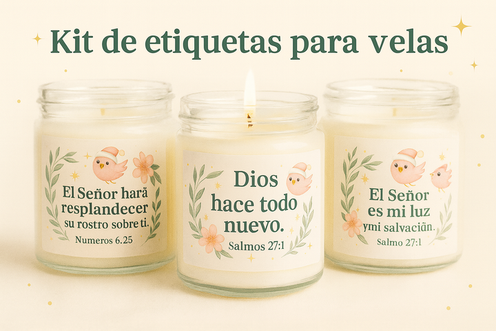 Kit de etiquetas para Frascos , ideal para velas 