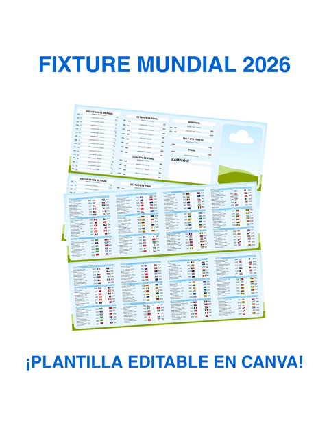 Fixture Mundial Listo para Imprimir