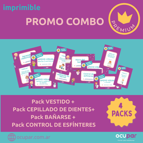 COMBO PREMIUM: Construyendo autonomía paso a paso. 4 PACKS