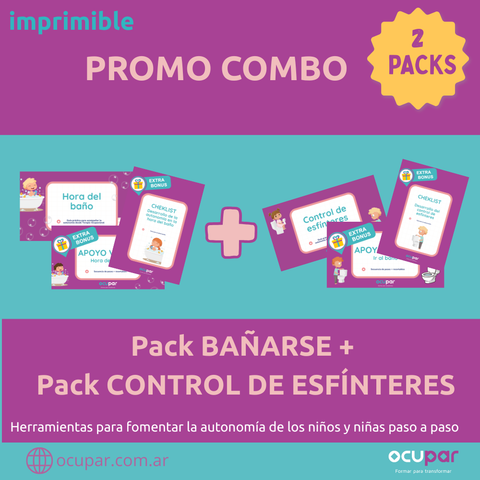COMBO Pack BAÑARSE + Pack CONTROL DE ESFÍNTERES