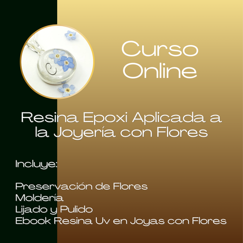 Resina Epoxi Orientada a la Joyería con Flores Naturales 