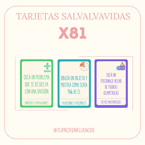 Pack TARJETAS SALVAVIDAS