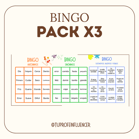 Pack x3 BINGOS