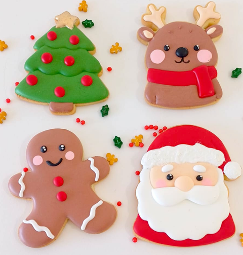 Cookies en Glasé de Navidad