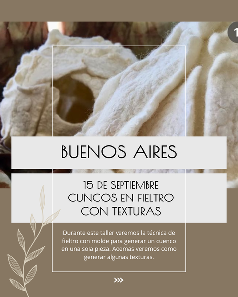 TALLER DE CUENCOS EN FIELTRO