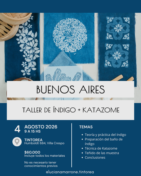 TALLER DE ÍNDIGO + KATAZOME