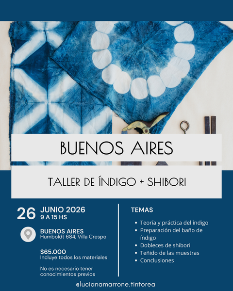 TALLER DE INDIGO + SHIBORI