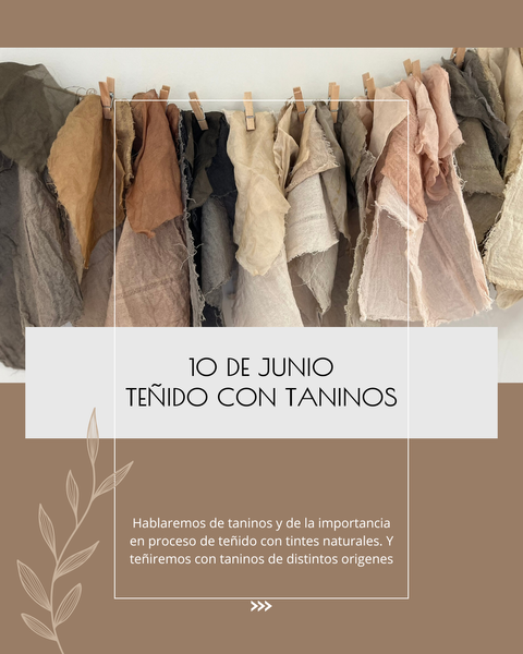 TALLER DE TEÑIDO CON TANINOS / 10 DE JUNIO