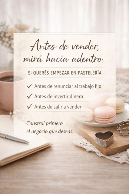 Si hoy empezara en pastelería, no empezaría vendiendo