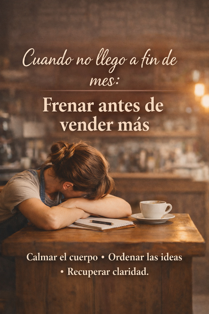Cuando no llego a fin de mes: antes de vender, frenar