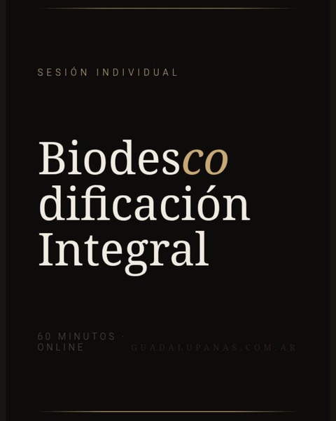Biodescodificación Integral - VIDEOLLAMADA 60 minutos