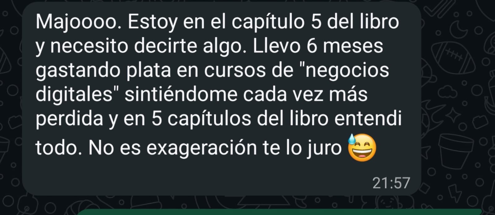 Testimonio real de Julieta G. por WhatsApp