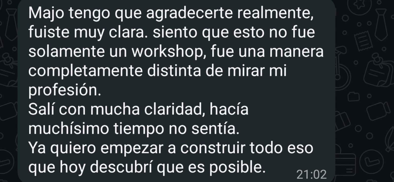 Testimonio real de alumna