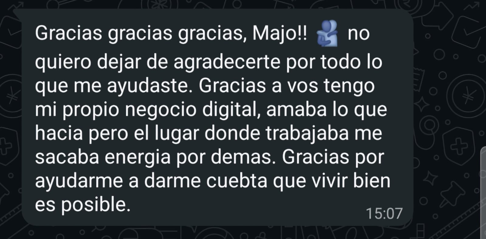 Testimonio real de alumna