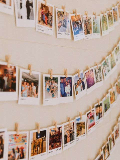 Kit polaroid con palillos e hilo