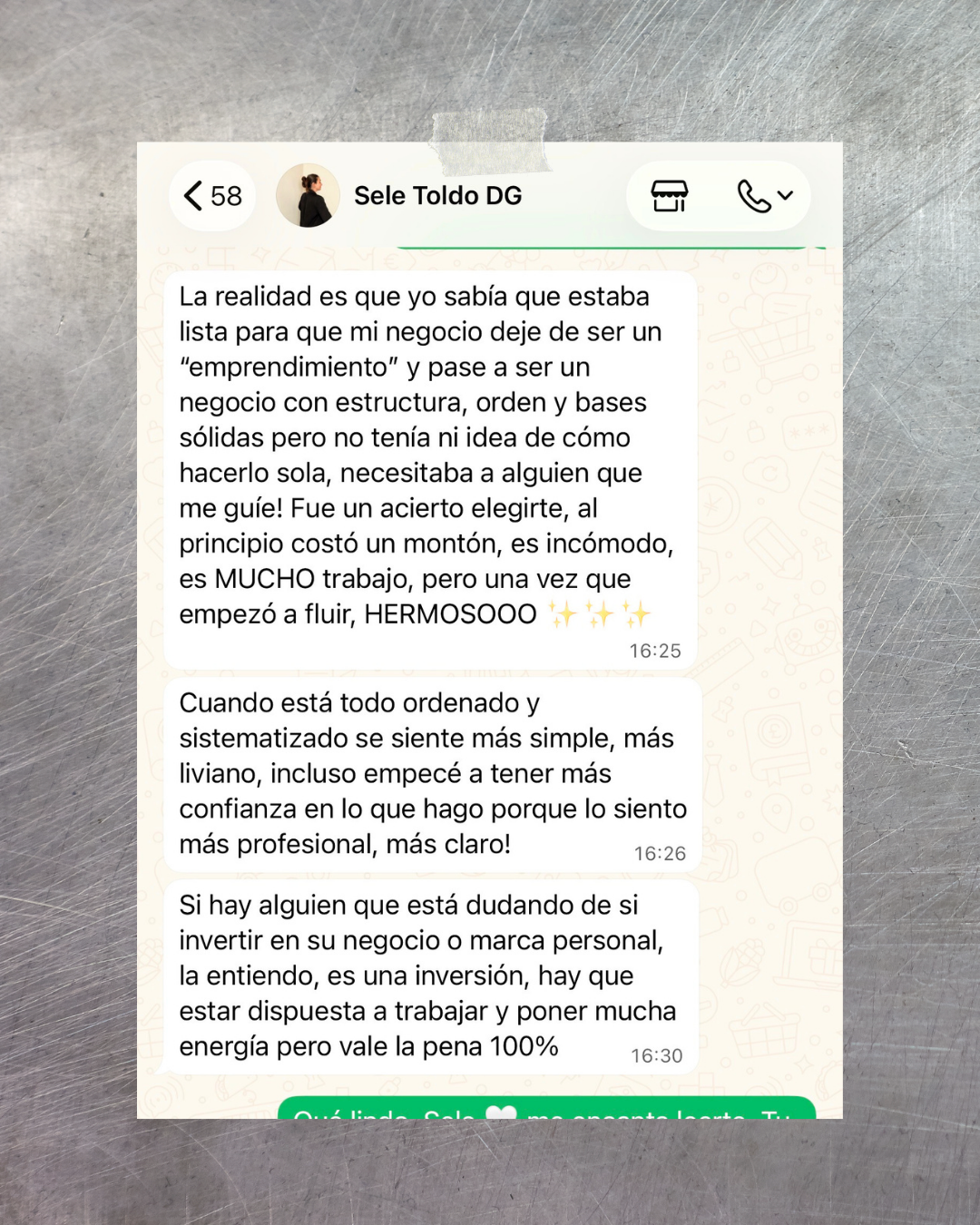 Testimonio de Selene Toldo, diseñadora gráfica.