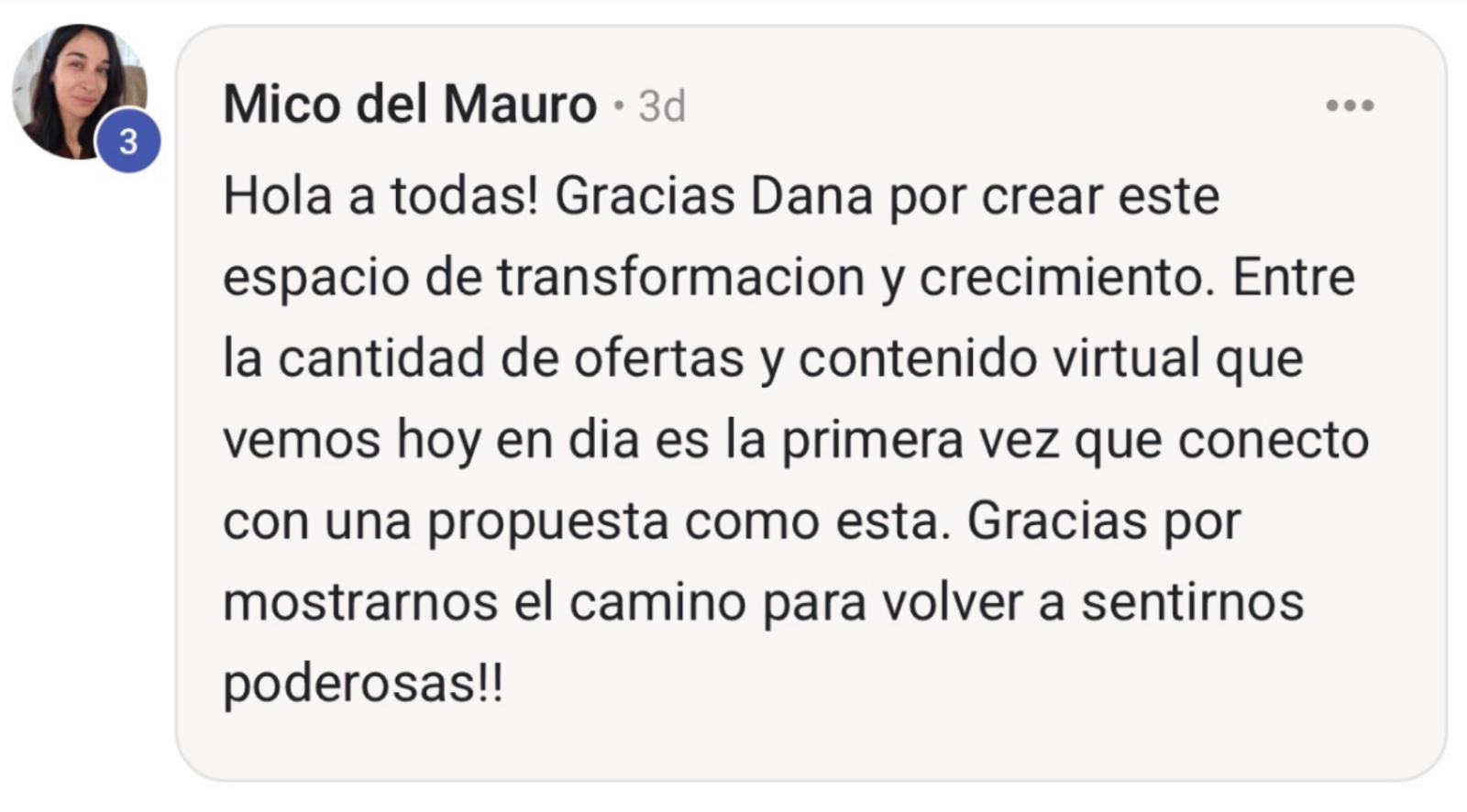 Testimonio de Micol Del Mauro