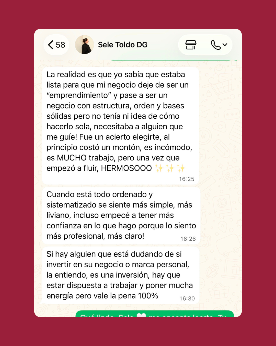 Testimonio de Selene Toldo
