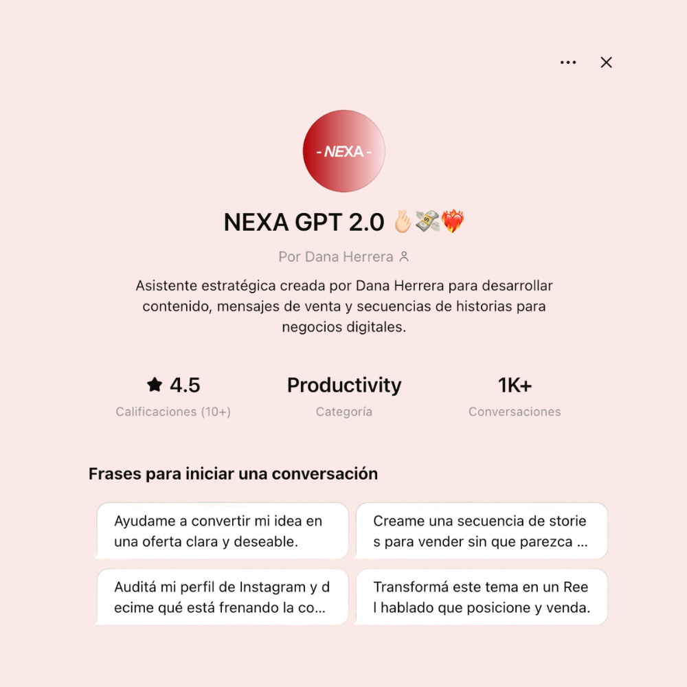 NEXA, asistente de inteligencia artificial de Historias que Facturan