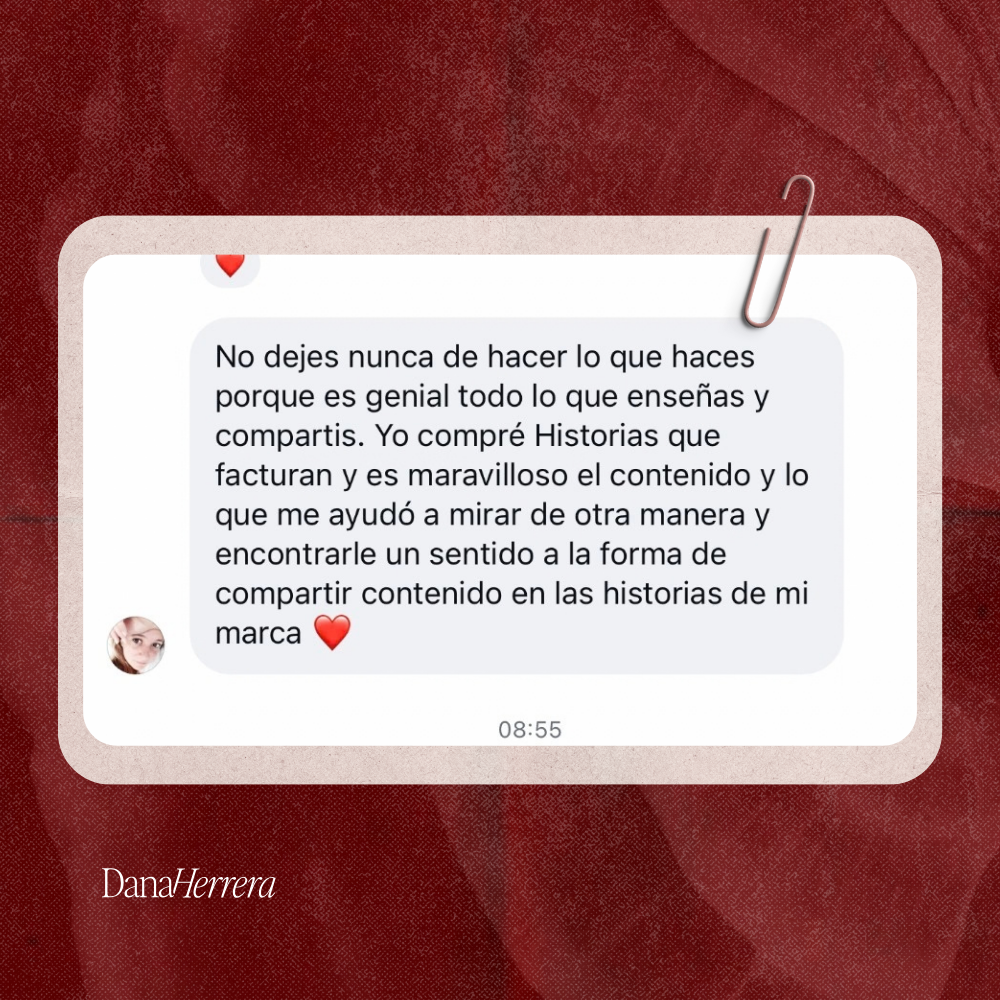 Testimonio de una alumna de Dana Herrera